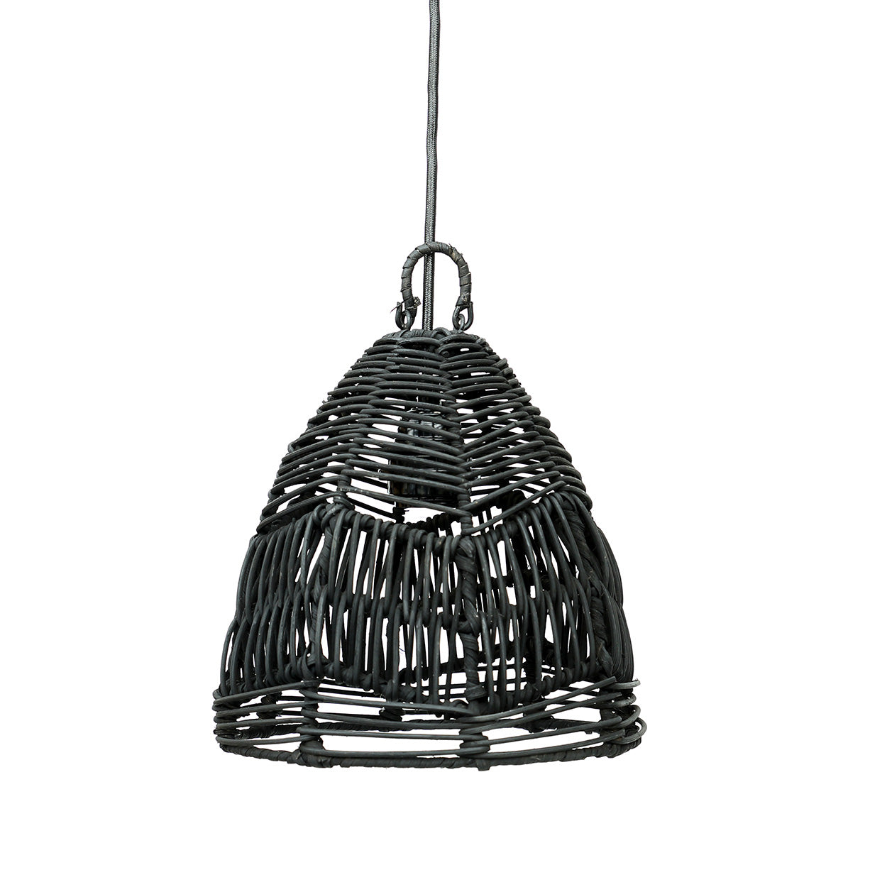 The Bala Pendant - Black - S in rattan — handmade luxury pendant lamp curated by Laiyahome