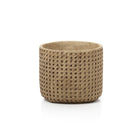 The RattanRock Planter - Natural - L in concrete — handmade luxury planter curated by Laiyahome