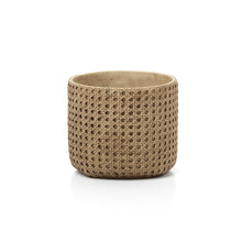 The RattanRock Planter - Natural - L in concrete — handmade luxury planter curated by Laiyahome
