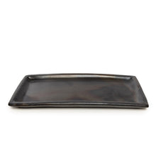 The Burned Sushi Plate - Black - L in terracotta — handmade luxury dinner plate curated by Laiyahome