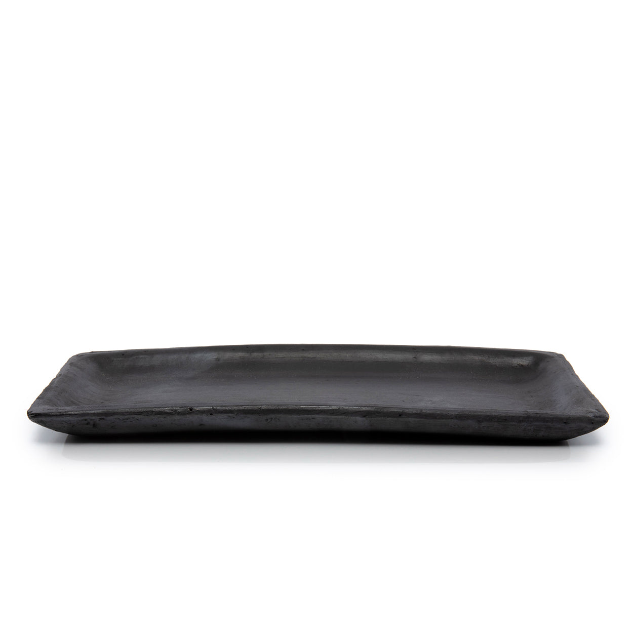 The Burned Sushi Plate - Black - M in terracotta — handmade luxury dinner plate curated by Laiyahome