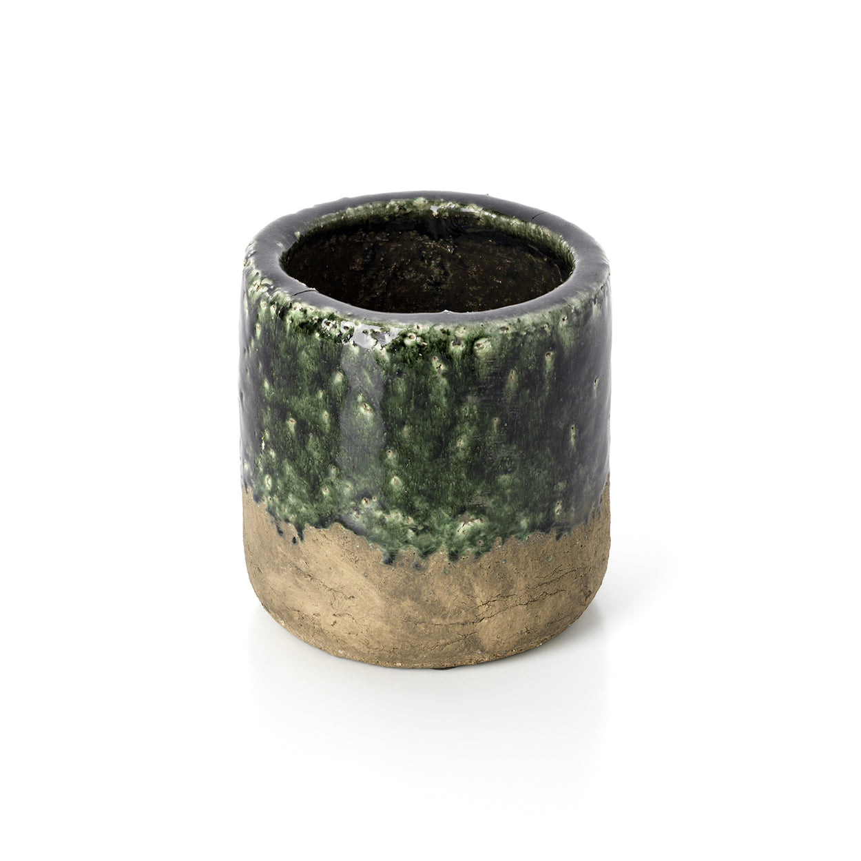 The Moss Planter - Concrete Green - M in stoneware — handmade luxury planter curated by Laiyahome