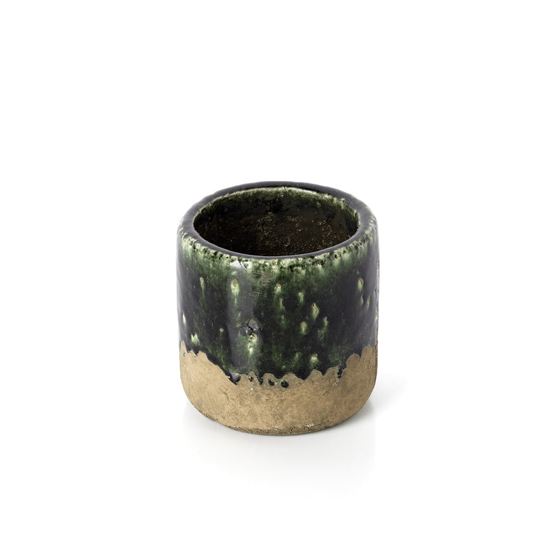 The Moss Planter -  Concrete Green - S in stoneware — handmade luxury planter curated by Laiyahome