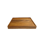 The Teak Serving Plate - Natural in wood — handmade luxury serving plate curated by Laiyahome