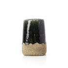 The Moss Conical Planter - Concrete Green - M in stoneware — handmade luxury planter curated by Laiyahome