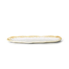 The Da Rocha Oval Platter - White Honey in ceramic — handmade luxury serving tray curated by Laiyahome