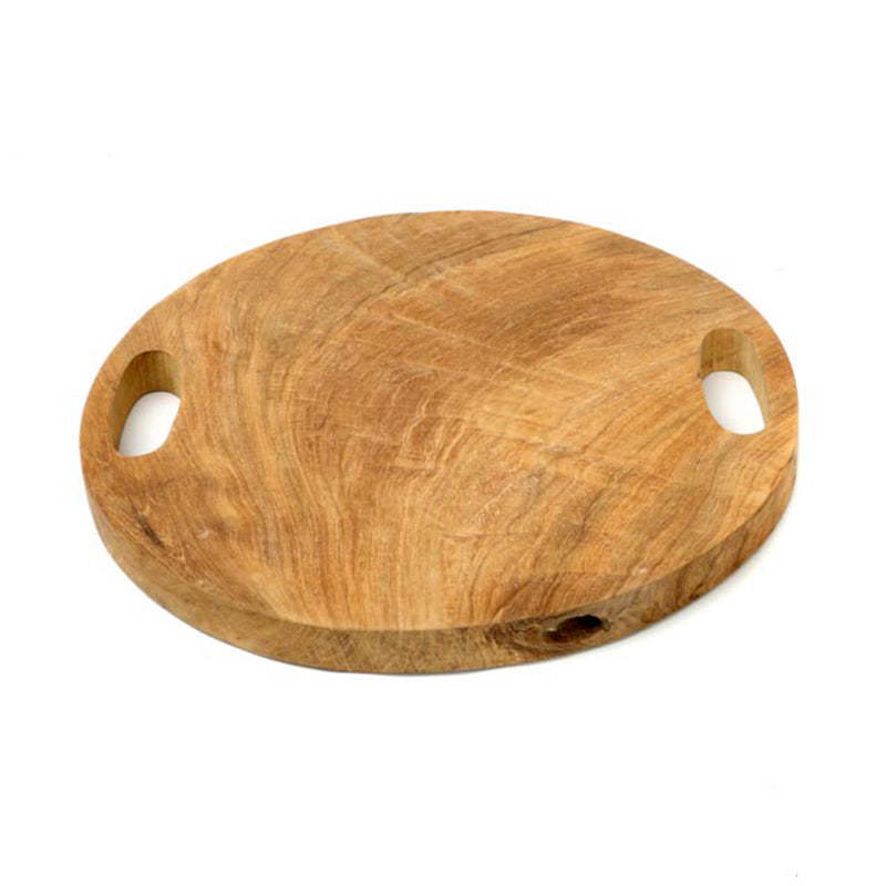 The Teak Root Tray - Natural - L in wood — handmade luxury serving tray curated by Laiyahome