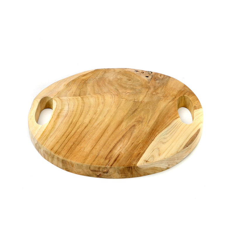 The Teak Root Tray - Natural - M in wood — handmade luxury serving tray curated by Laiyahome