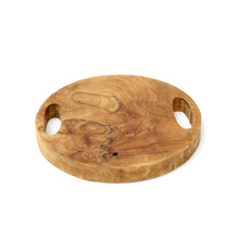 The Teak Root Tray - Natural - S in wood — handmade luxury serving tray curated by Laiyahome