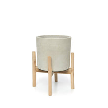 The Chalk Low - Concrete Natural - S in terracotta — handmade luxury planter curated by Laiyahome