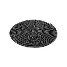 The Beaded Coaster - Black in plastic — handmade luxury coaster curated by Laiyahome
