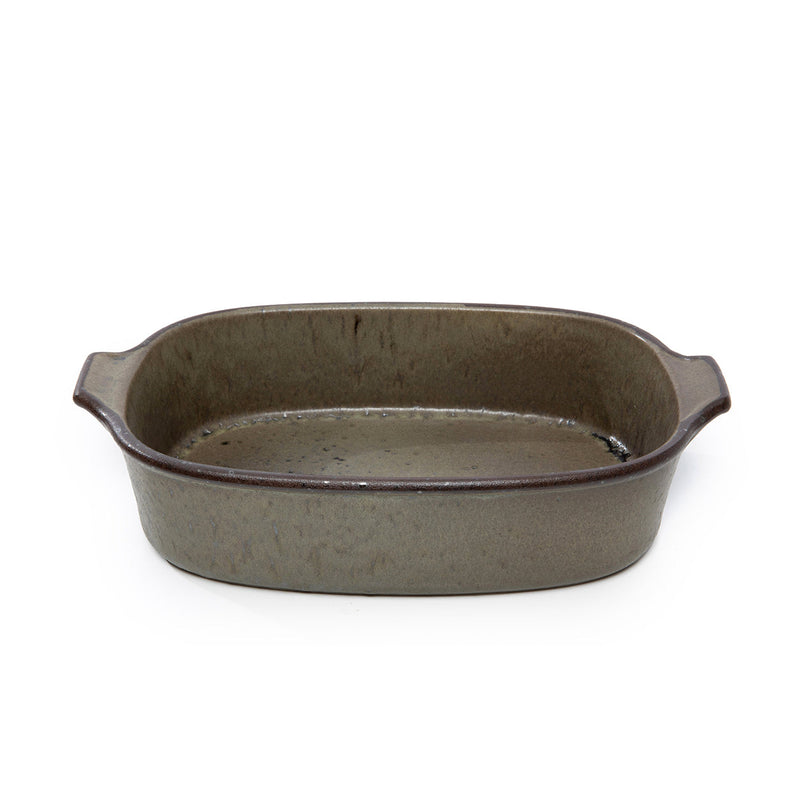 The Comporta Oven Tray - Green - M in ceramic — handmade luxury serving tray curated by Laiyahome