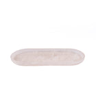 The Resin Oval Plate - Pink White in polyresin — handmade luxury dinner plate curated by Laiyahome