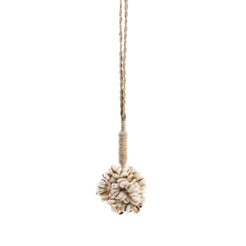 The Door Shell Cowrie Tassel - Natural in shell — handmade luxury wall decoration curated by Laiyahome
