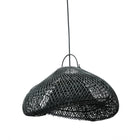 The Cloud Pendant - Black - M in rattan — handmade luxury pendant lamp curated by Laiyahome