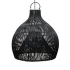 The Lobster Trap Pendant - Black - L in rattan — handmade luxury pendant lamp curated by Laiyahome