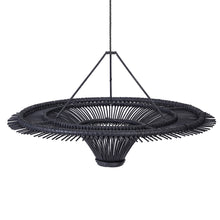 The Sky Pendant - Black - XXL in rattan — handmade luxury pendant lamp curated by Laiyahome