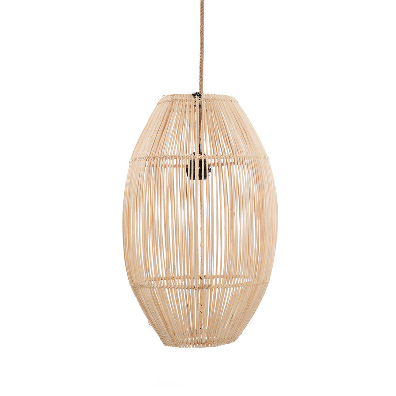 The Zuri Pendant - Natural - M in rattan — handmade luxury pendant lamp curated by Laiyahome