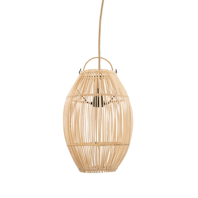 The Zuri Pendant - Natural - S in rattan — handmade luxury pendant lamp curated by Laiyahome