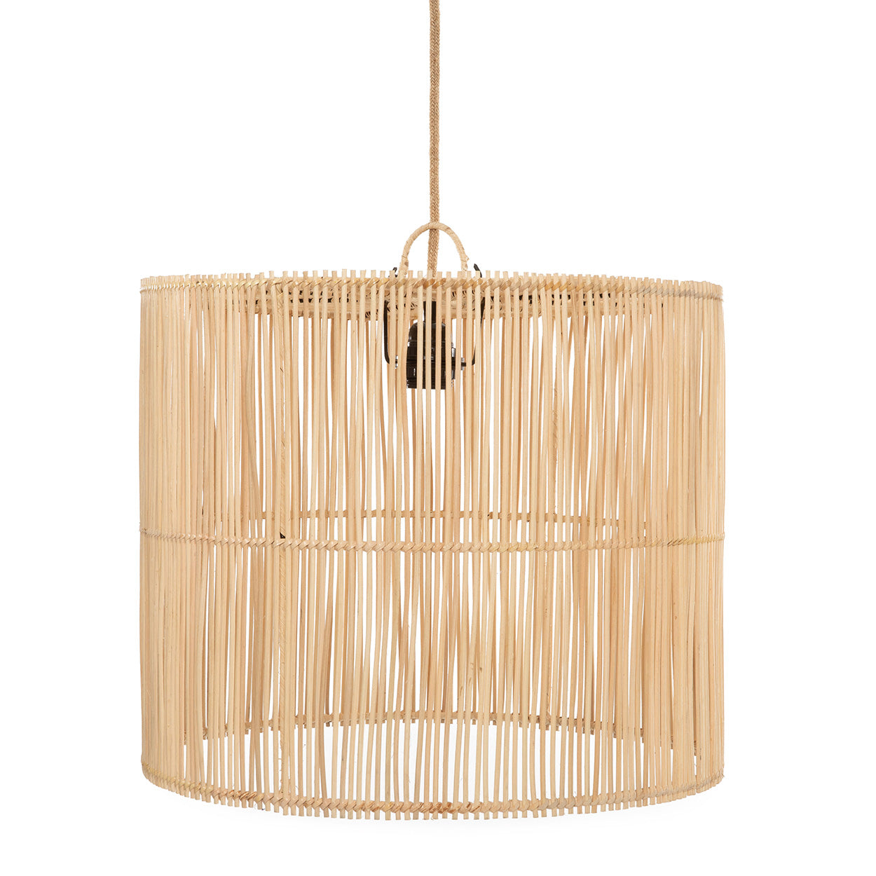The Chacha Pendant - Natural - M in rattan — handmade luxury pendant lamp curated by Laiyahome