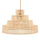 The Wedding Cake Pendant - Natural - M in rattan — handmade luxury pendant lamp curated by Laiyahome
