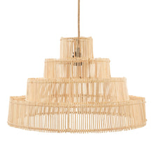 The Wedding Cake Pendant - Natural - M in rattan — handmade luxury pendant lamp curated by Laiyahome