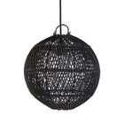 The Bubble Pendant - Black - S in rattan — handmade luxury pendant lamp curated by Laiyahome