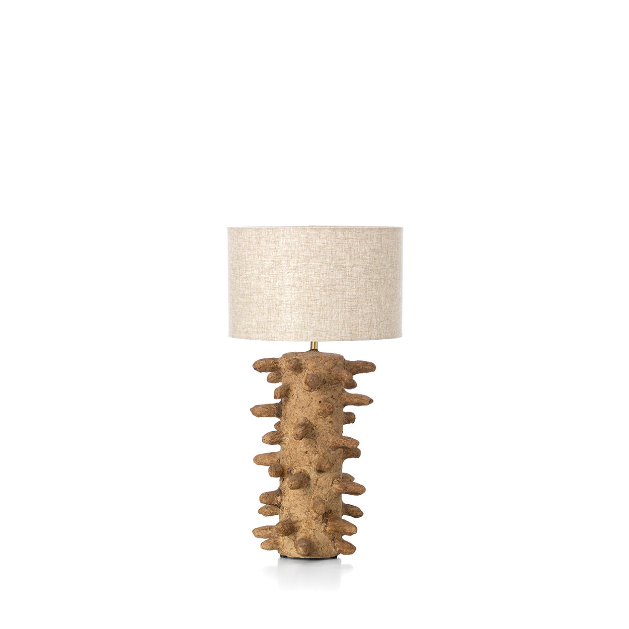 The Spiketacular Table Lamp - Mud - M in paper — handmade luxury table lamp curated by Laiyahome