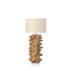 The Spiketacular Table Lamp - Mud - L in paper — handmade luxury table lamp curated by Laiyahome
