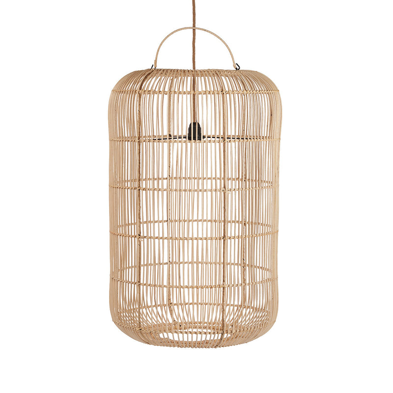 The Bozelo Pendant - Natural - L in rattan — handmade luxury pendant lamp curated by Laiyahome
