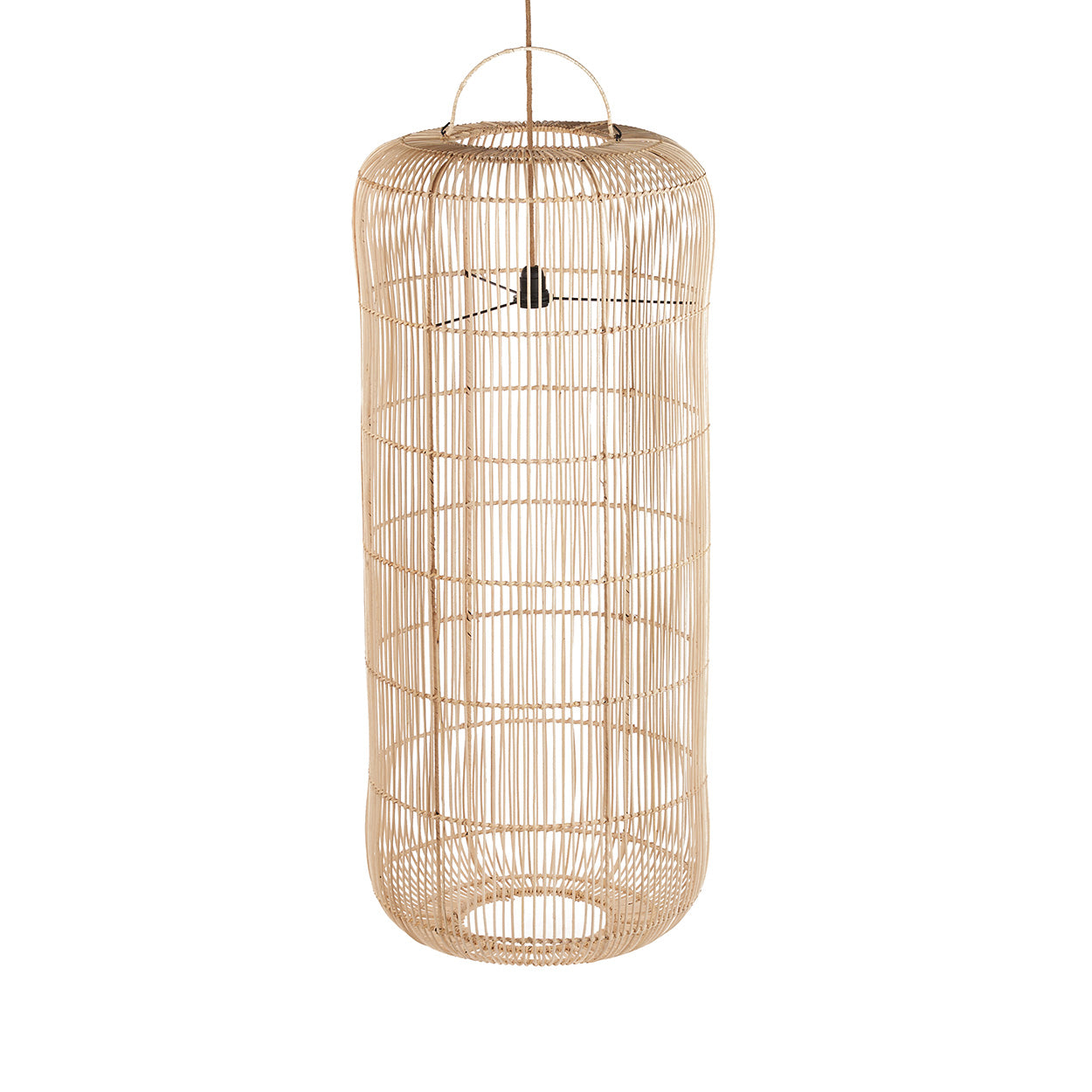 The Bozelo Pendant - Natural - XL in rattan — handmade luxury pendant lamp curated by Laiyahome