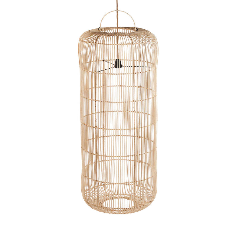 The Bozelo Pendant - Natural - XL in rattan — handmade luxury pendant lamp curated by Laiyahome