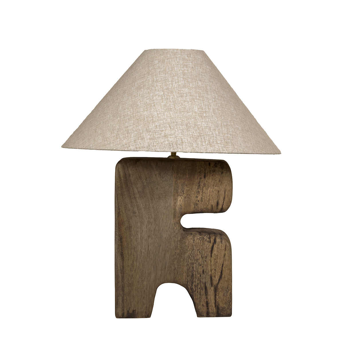 The L’Objet Table Lamp - Brown - L in wood — handmade luxury table lamp curated by Laiyahome