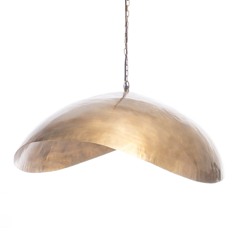 The Fortune Cookie Pendant - Brass - XL in iron — handmade luxury pendant lamp curated by Laiyahome