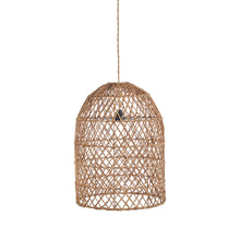 The Xiomara Pendant - Natural - S in palm leaf — handmade luxury pendant lamp curated by Laiyahome