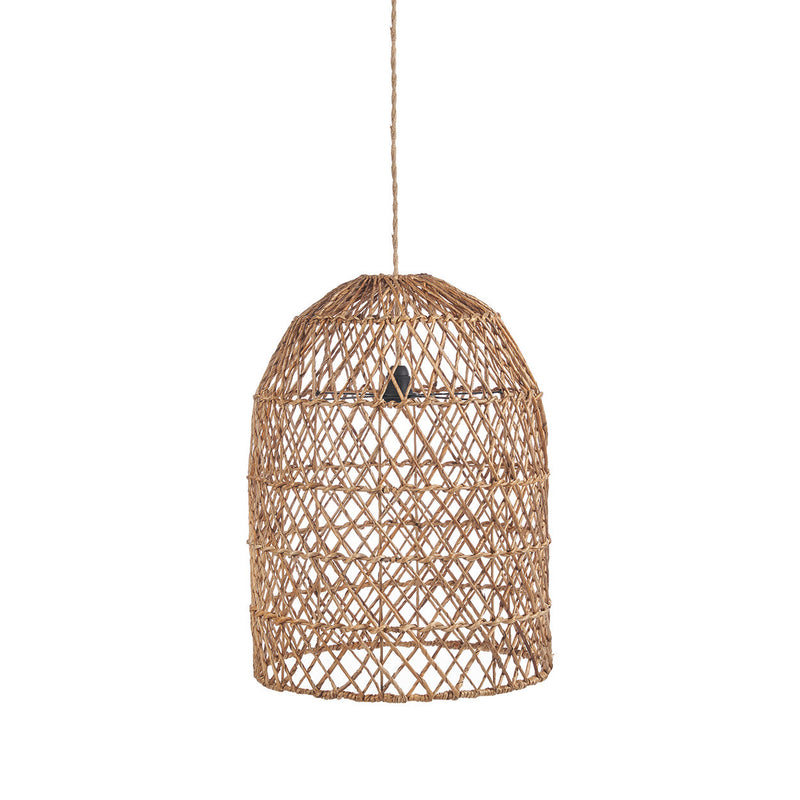 The Xiomara Pendant - Natural - S in palm leaf — handmade luxury pendant lamp curated by Laiyahome