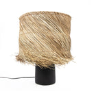 The Pandan Table Lamp - Black Natural in terracotta, earthenware — handmade luxury table lamp curated by Laiyahome