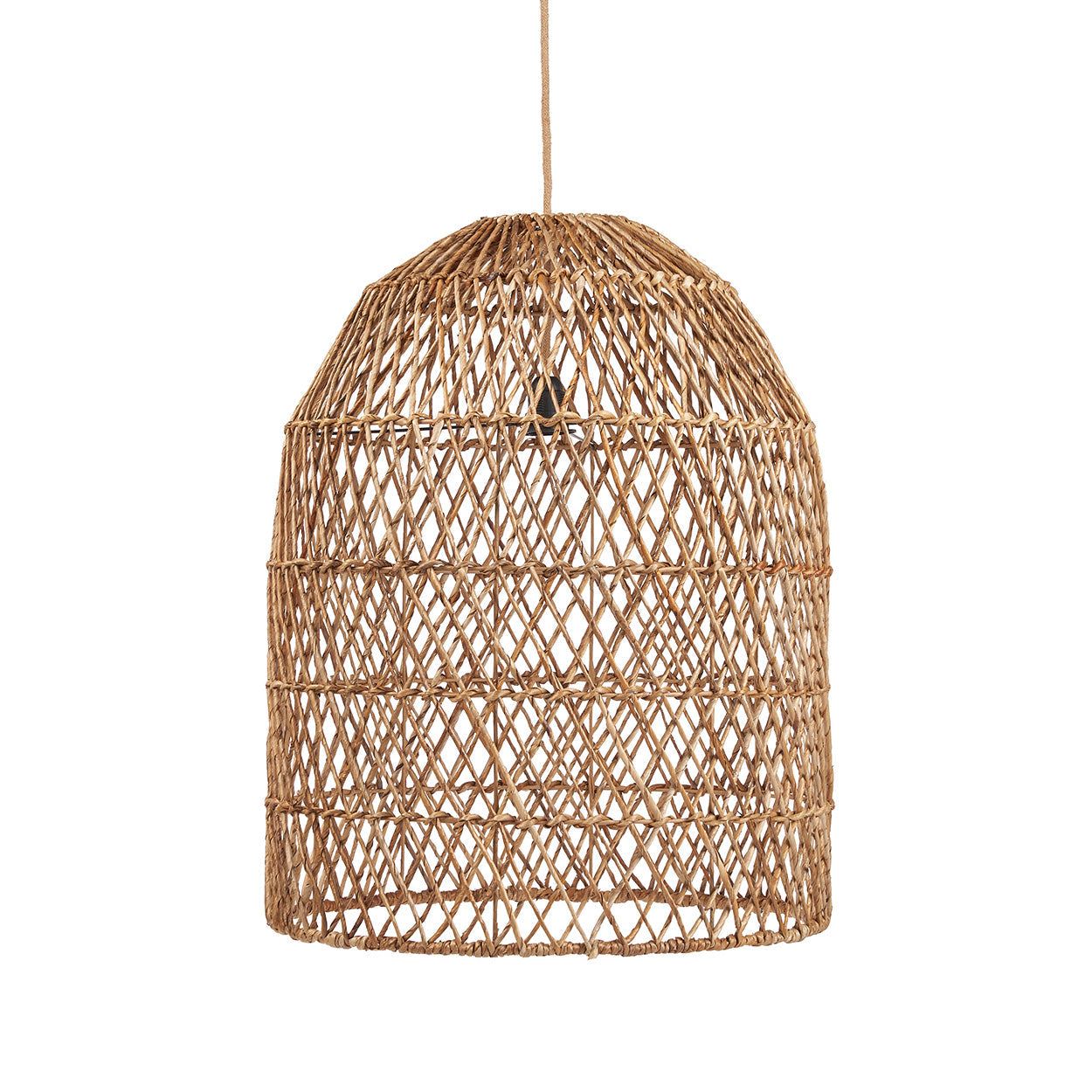The Xiomara Pendant - Natural - XL in palm leaf — handmade luxury pendant lamp curated by Laiyahome