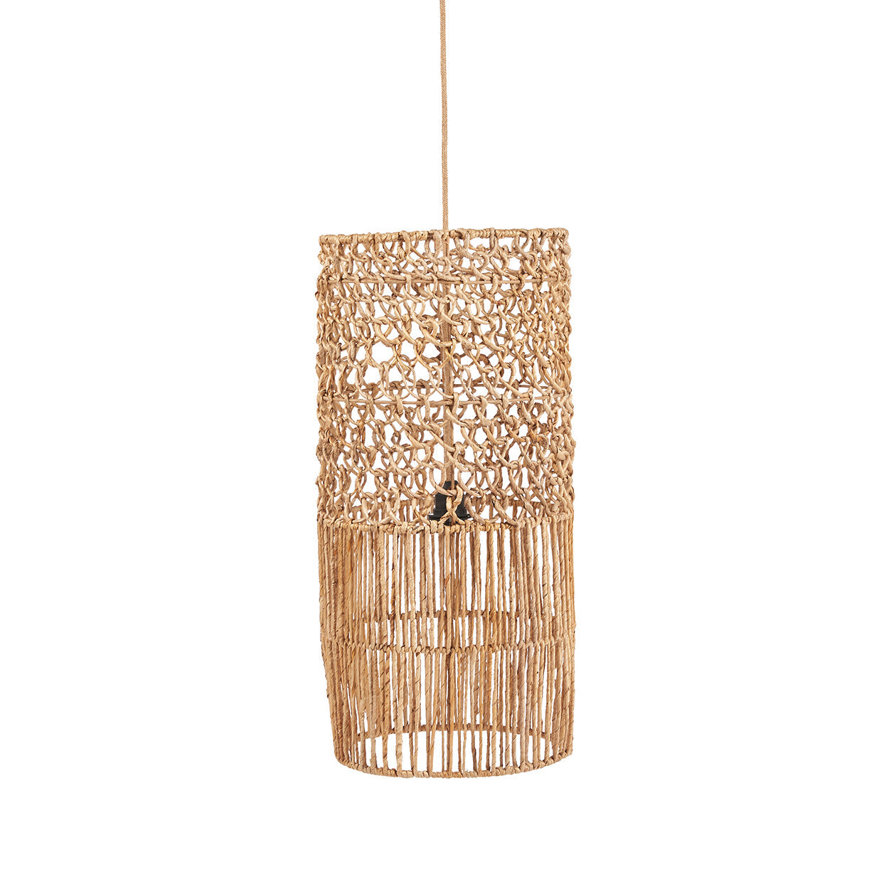 The Takuhanki Pendant - Natural - L in palm leaf — handmade luxury pendant lamp curated by Laiyahome