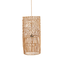 The Takuhanki Pendant - Natural - L in palm leaf — handmade luxury pendant lamp curated by Laiyahome