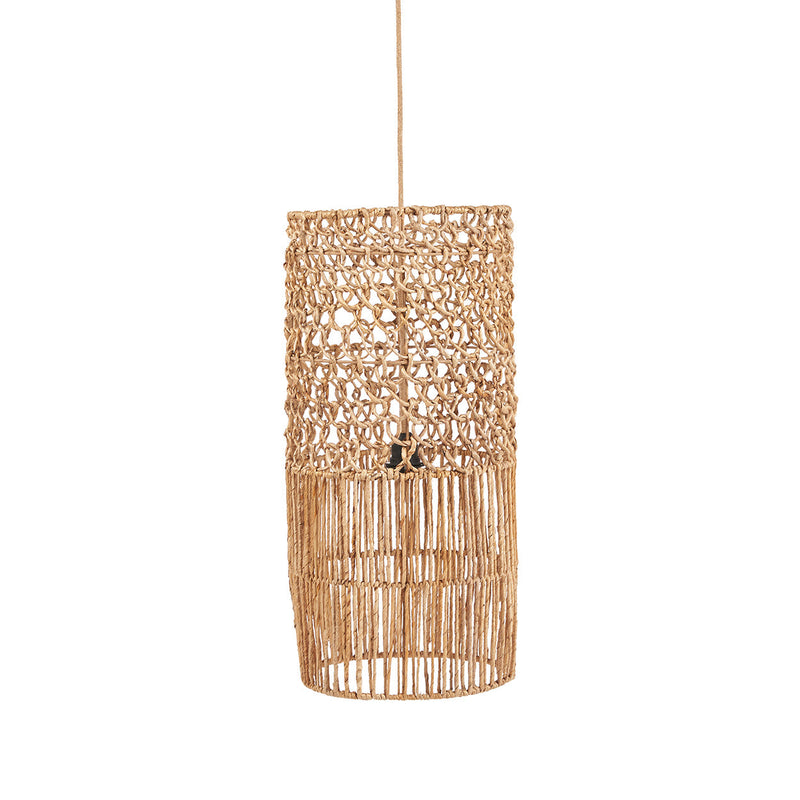 The Takuhanki Pendant - Natural - L in palm leaf — handmade luxury pendant lamp curated by Laiyahome
