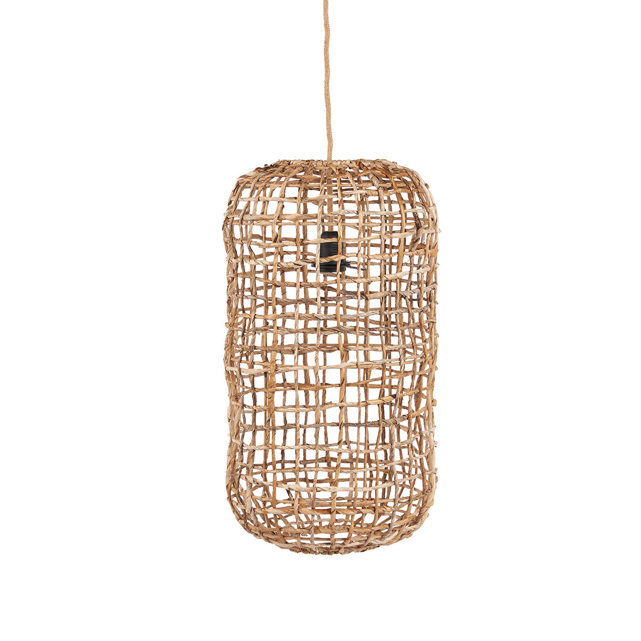The Kuso Pendant - Natural - M in palm leaf — handmade luxury pendant lamp curated by Laiyahome