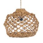 The Banara Pendant - Natural - L in palm leaf — handmade luxury pendant lamp curated by Laiyahome