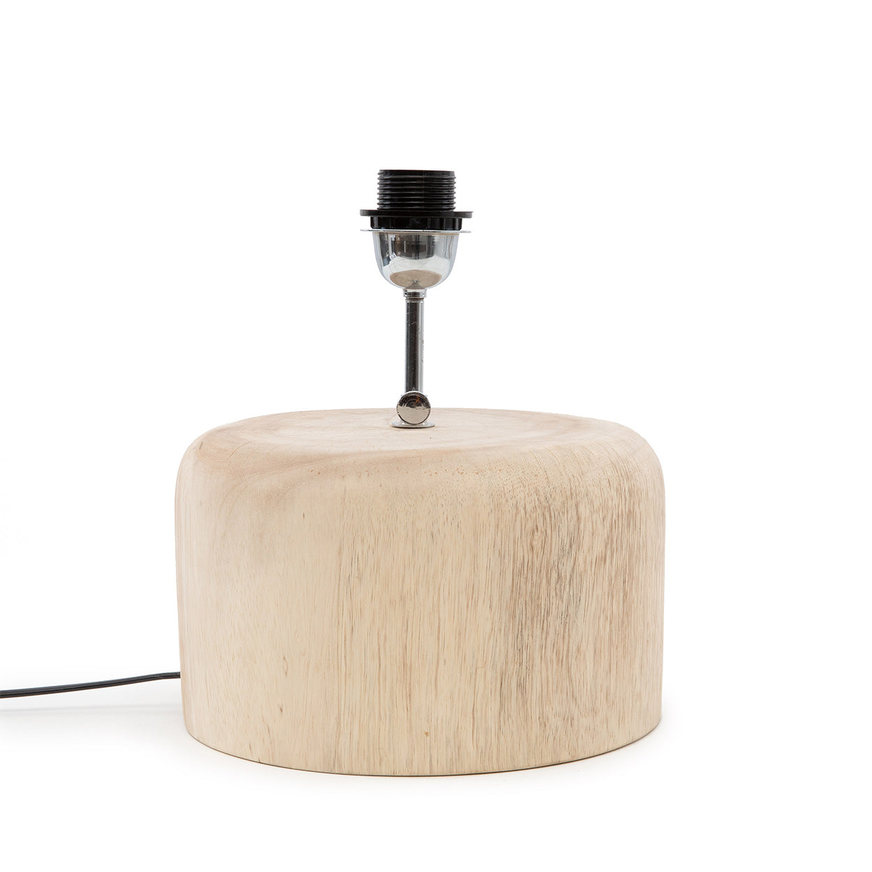 The Teak Wood Table Lamp Base - Natural in wood — handmade luxury table lamp curated by Laiyahome