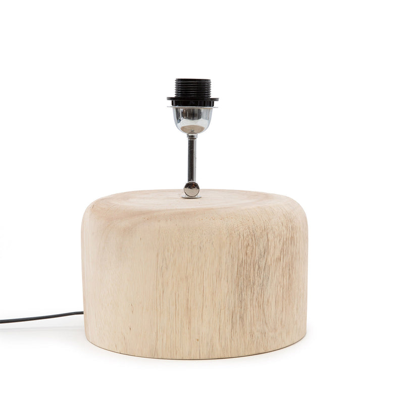 The Teak Wood Table Lamp Base - Natural in wood — handmade luxury table lamp curated by Laiyahome