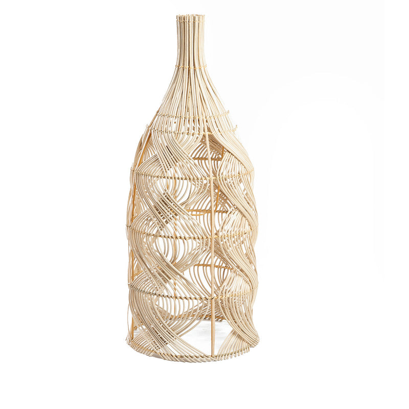 The Garaffa Pendant - Natural - L in rattan — handmade luxury pendant lamp curated by Laiyahome
