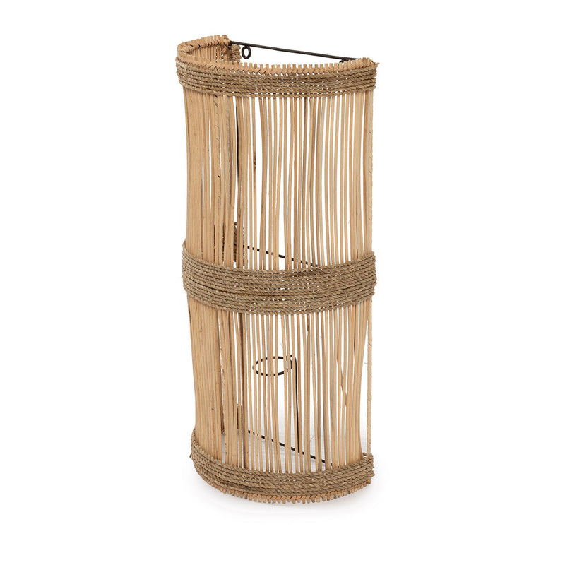 The Jalal Wall Applique - Natural - M in rattan — handmade luxury wall light curated by Laiyahome