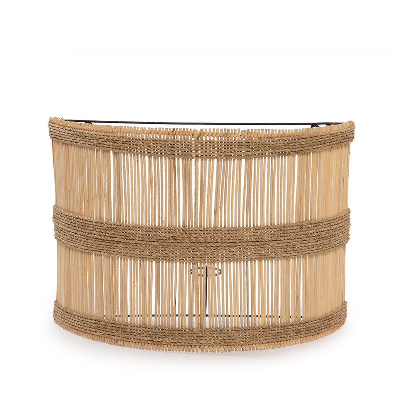 The Doedoe Wall Applique - Natural - M in rattan — handmade luxury wall light curated by Laiyahome