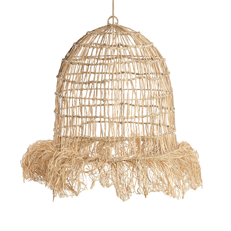 The Casita Pendant - Natural - L in grass — handmade luxury pendant lamp curated by Laiyahome
