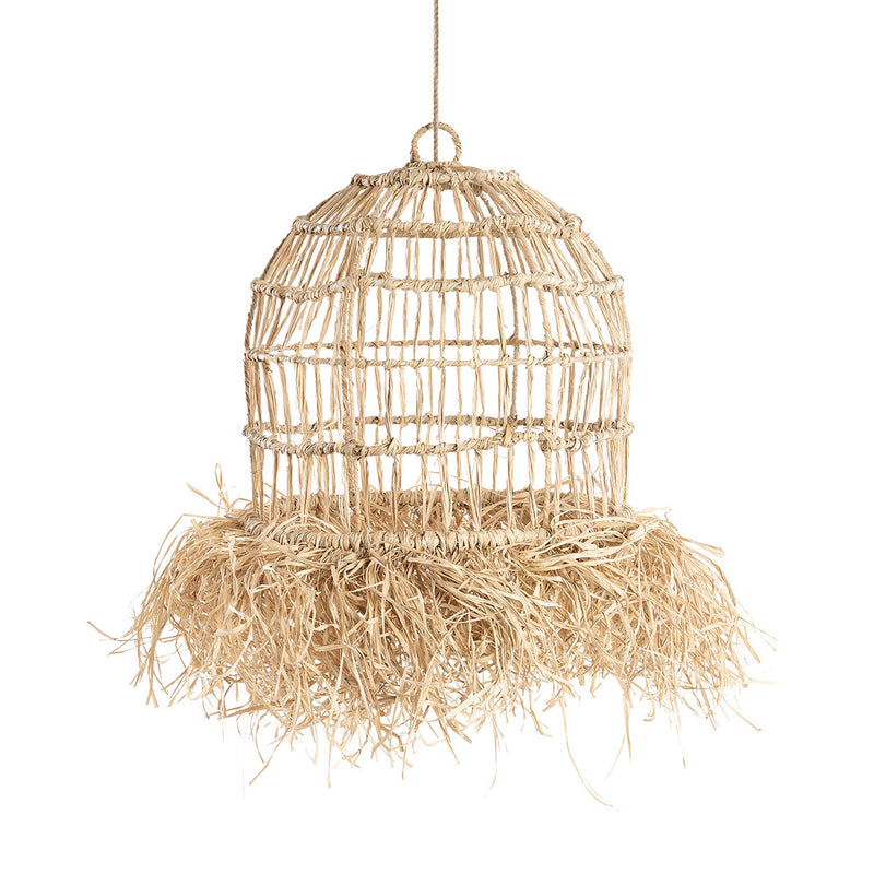 The Casita Pendant - Natural - S in grass — handmade luxury pendant lamp curated by Laiyahome